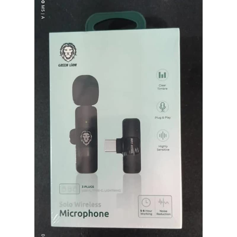 میکروفون یقه ای بی سیم گرین لاین GNSOLOWMICBK SOLO 3in1 — تصویر ۵
