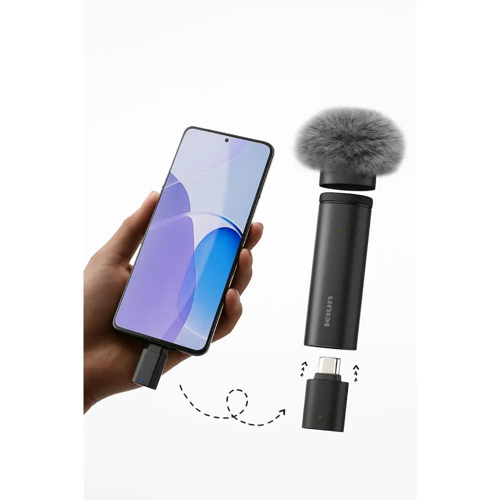 میکروفون یقه ای بی سیم اولانزی تک کاربره مدل Ulanzi WM10 Type-C — تصویر ۲