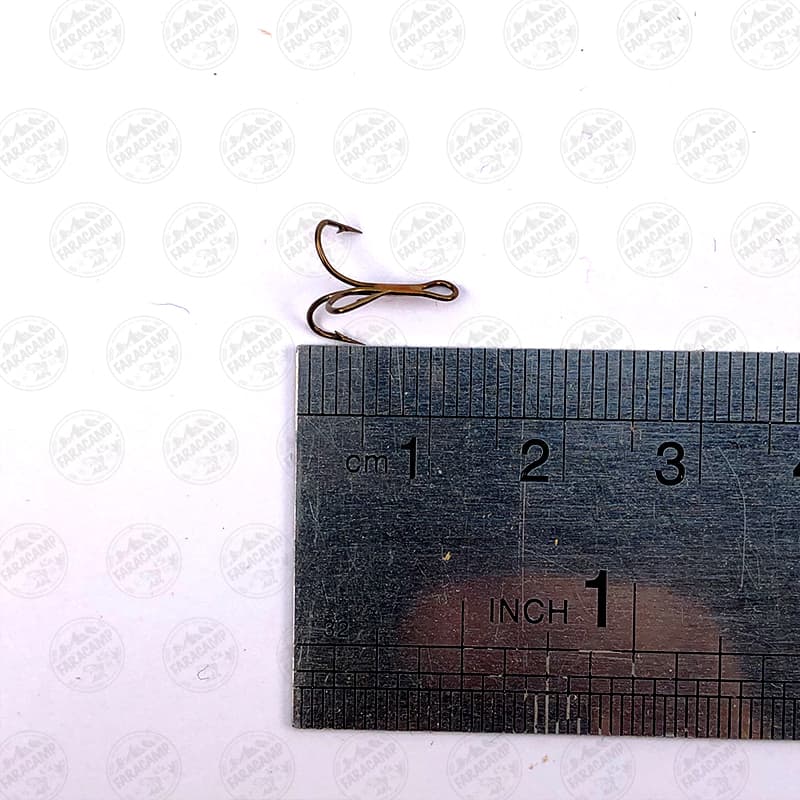 قلاب موستاد سه شاخ سرکج برنز سایز ۱۱ بسته ۵ عددی MUSTAD Treble Limerick HOOKS 36171A — تصویر ۶