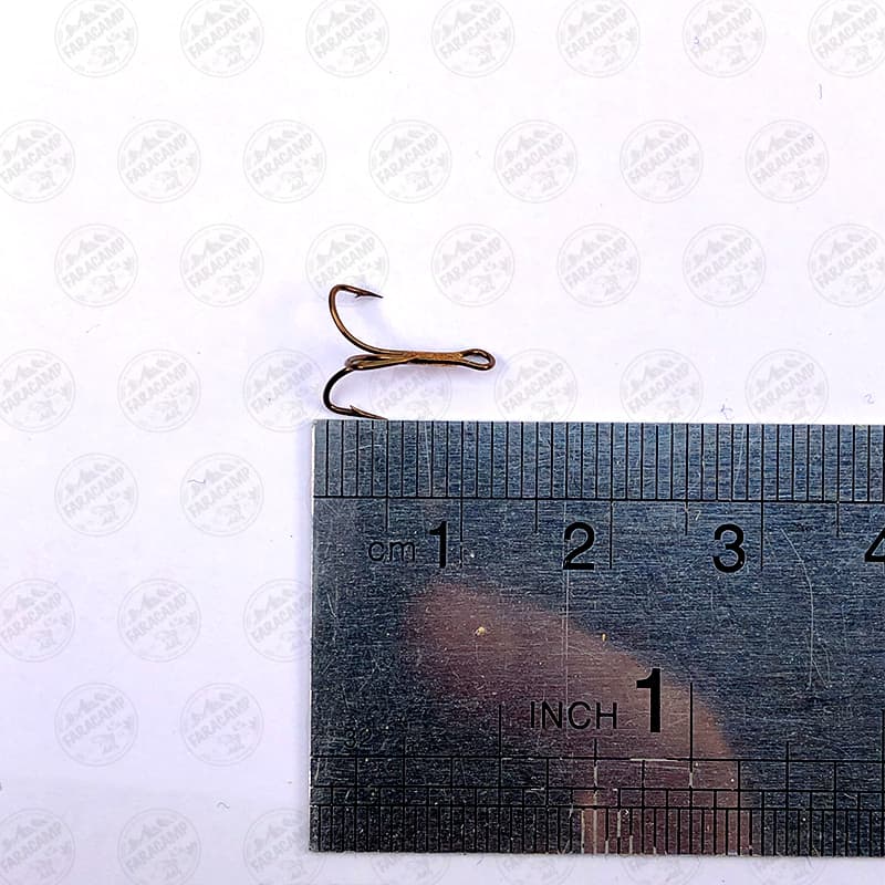 قلاب سه شاخ سرکج موستاد برنز سایز ۱۱ بسته ۵ عددی MUSTAD Hameçons Triples Irlandais HOOKS 581K — تصویر ۷