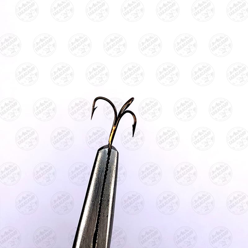 قلاب سه شاخ سرکج موستاد برنز سایز ۱۱ بسته ۵ عددی MUSTAD Hameçons Triples Irlandais HOOKS 581K — تصویر ۶