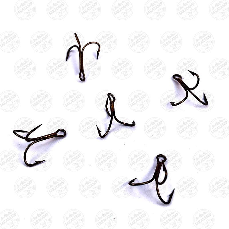 قلاب سه شاخ سرکج موستاد برنز سایز ۱۱ بسته ۵ عددی MUSTAD Hameçons Triples Irlandais HOOKS 581K — تصویر ۳