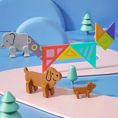 پازل مگنتی مدل حیوانات هولا تویز HOLA TOYSکدE7982 — تصویر ۳