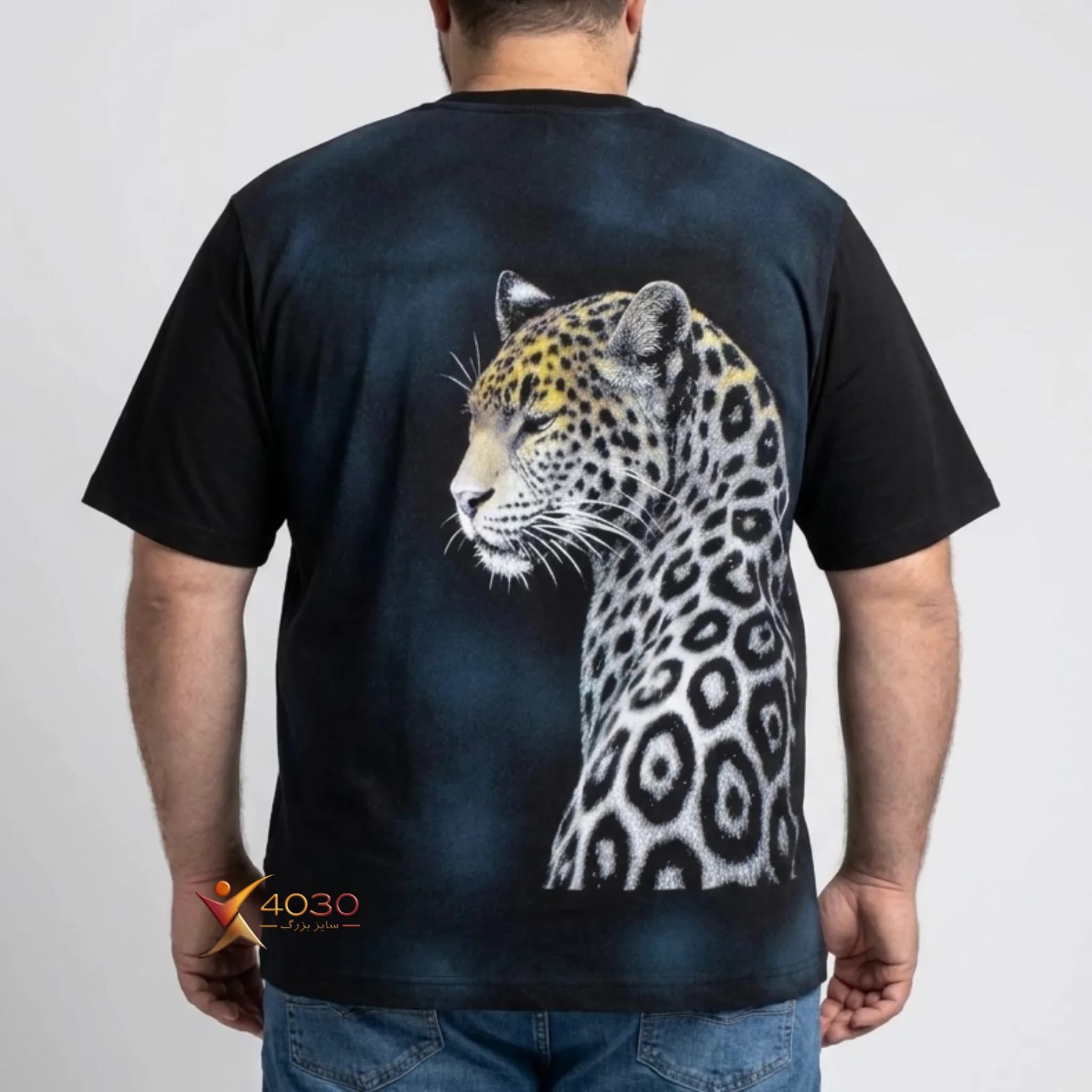 تیشرت پشت طرحدار ماکان LEOPARD سایز بزرگ مردانه ( 889 ) — تصویر ۳