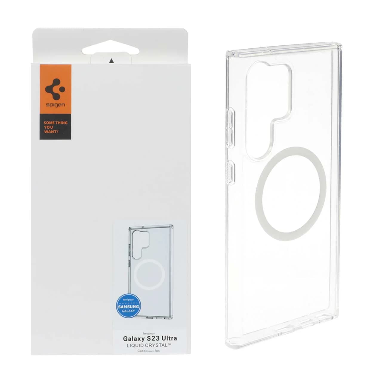 قاب Spigen اورجینال دورژله ای شفاف MagSafe مدل S23 Ultra (پک دار)