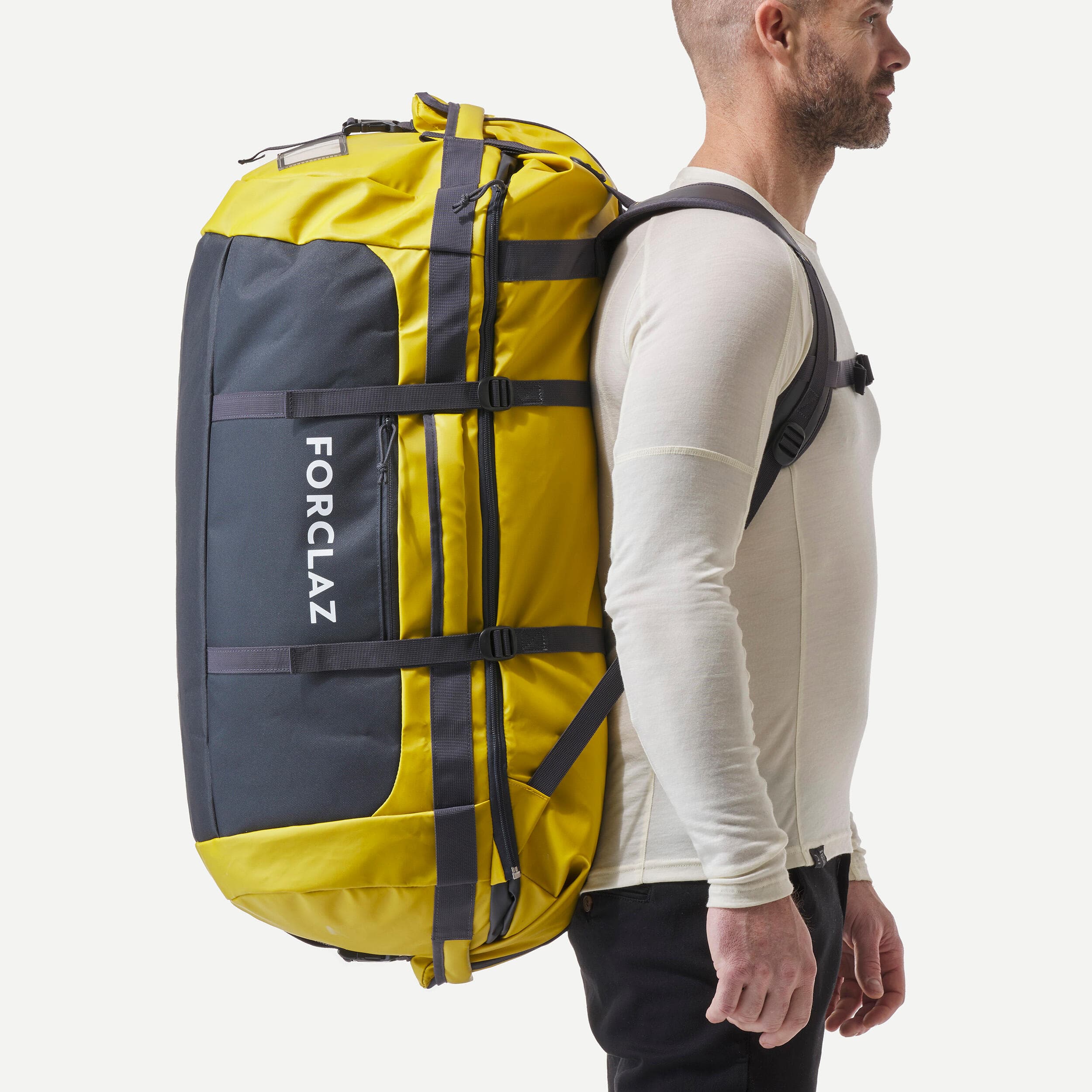 کوله پشتی حمل بار فورکلاز 80/120 لیتری Forclaz Outdoor Trekking Carrying Bag – Water Resistant – Duffel 500 Extend — تصویر ۵