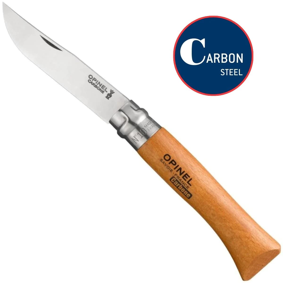 چاقو اپینل 10 کربن Opinel No.10 Carbon Steel Folding Knife