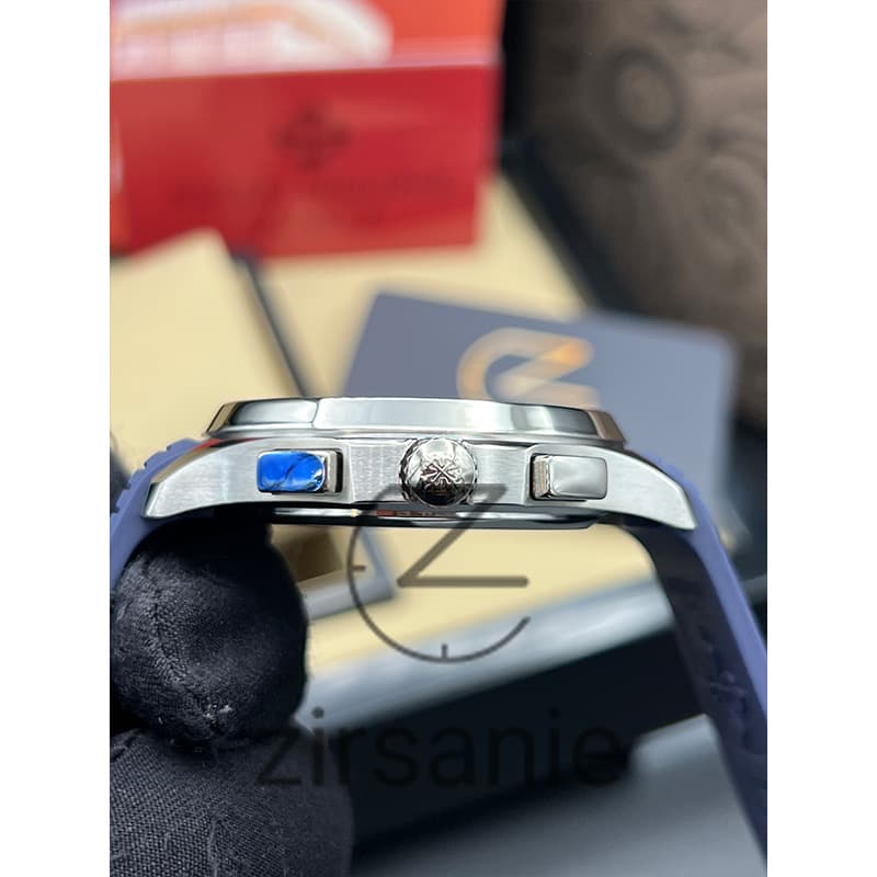 ساعت مچی مردانه پتک فیلیپ آکوانات سیلور فول سرمهای Patek Philippe Aquanaut Silver Full Navy — تصویر ۳