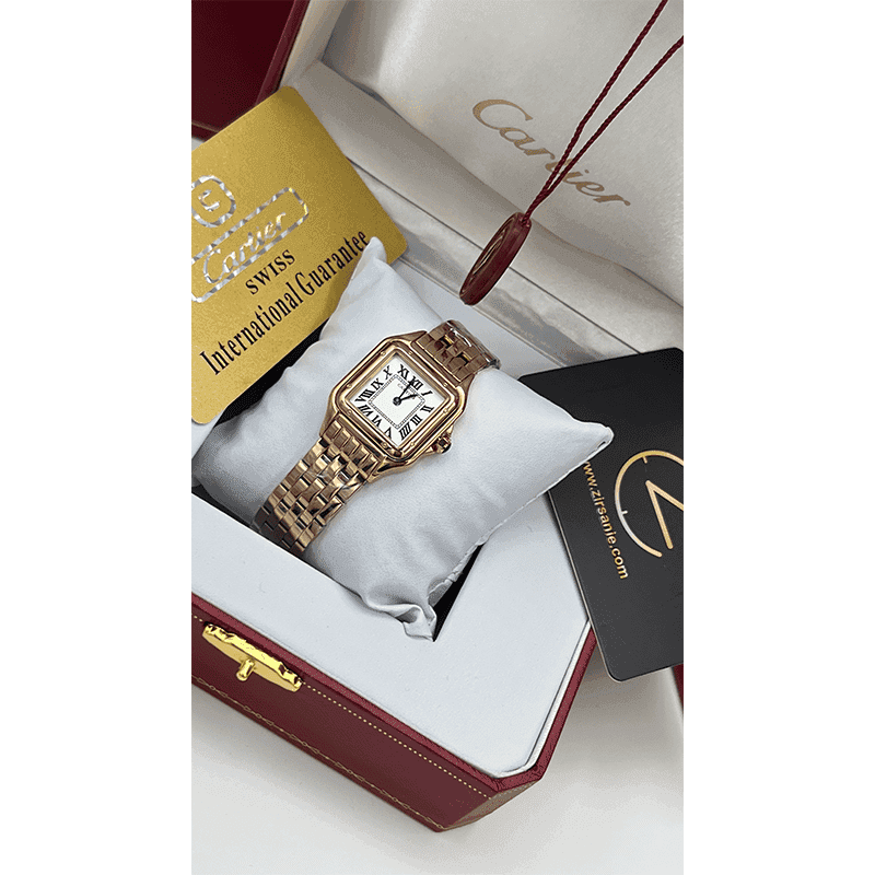 ساعت مچی زنانه کارتیر رزگلد پنتر Cartier Panthere Rose Gold — تصویر ۴