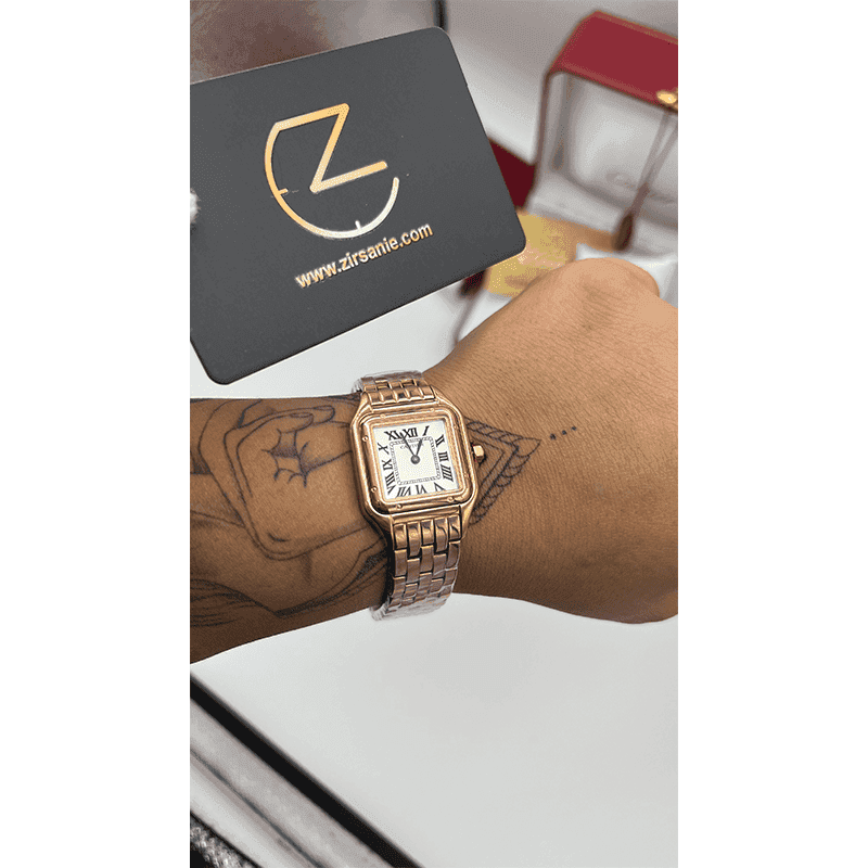 ساعت مچی زنانه کارتیر رزگلد پنتر Cartier Panthere Rose Gold — تصویر ۶