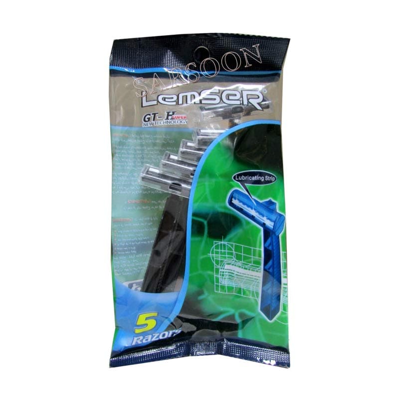 خودتراش مردانه لمسر مدل GT-H بسته 5 عددی Lemser GT-H Men’s Razor 5 Pack