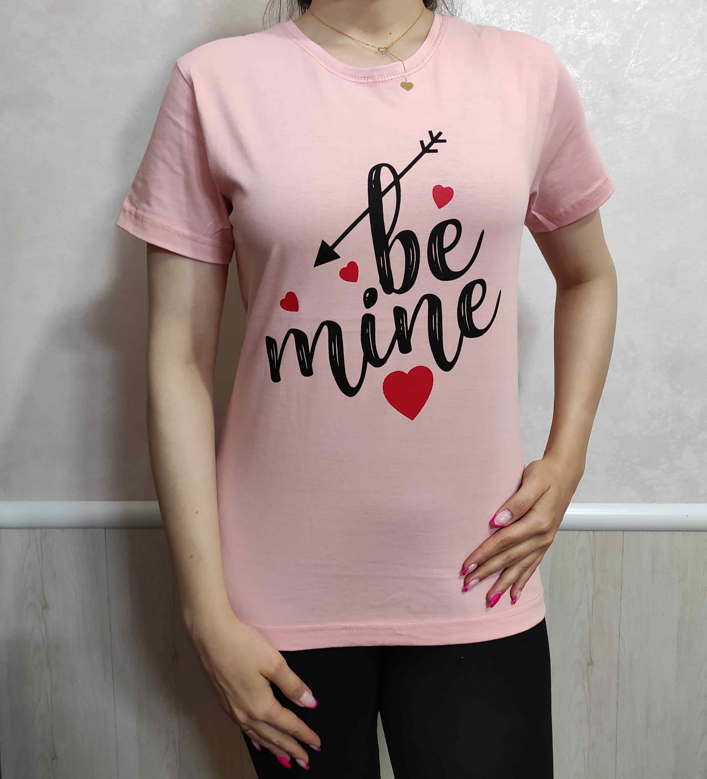 تیشرت زنانه طرح be mine کد 01 — تصویر ۲