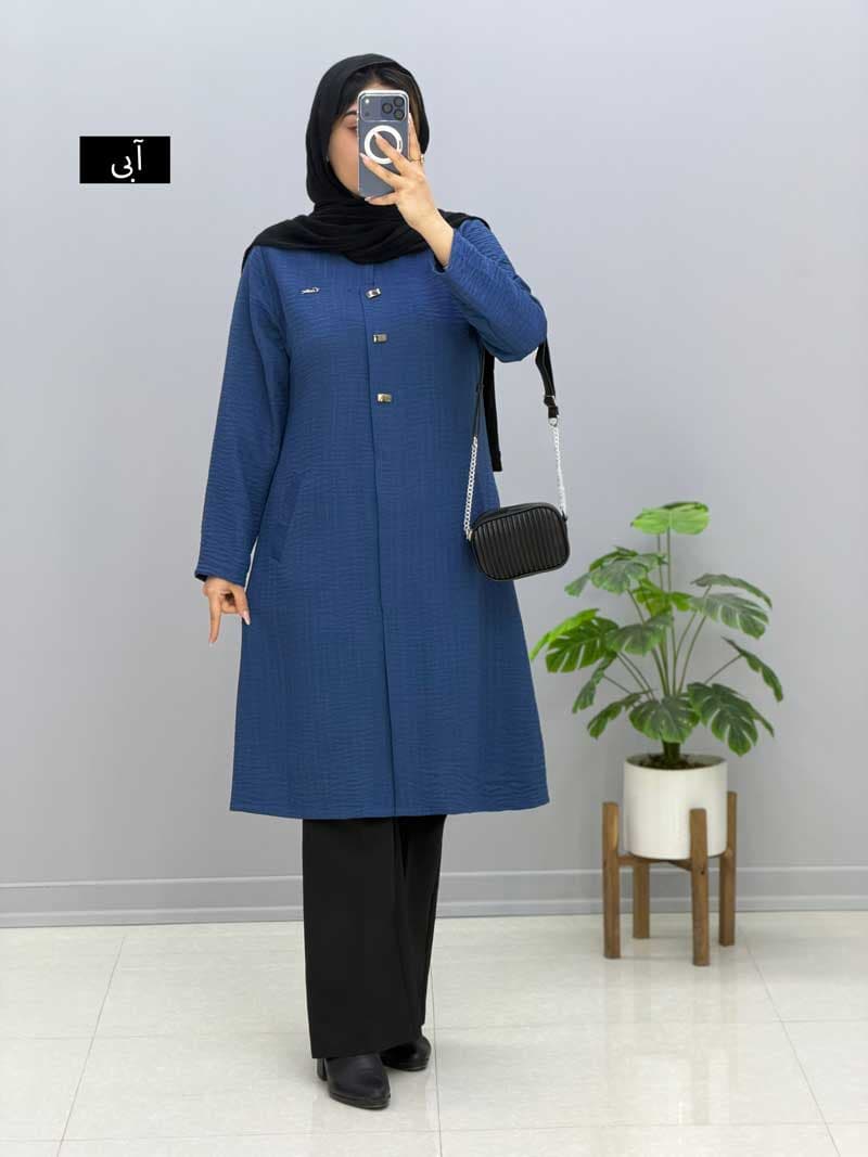 مانتو یقه هفت شانتون رامک کد827974 — تصویر ۵