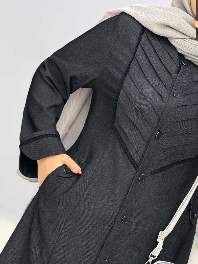 مانتو بلند تنسل ثنا کد452554 — تصویر ۲