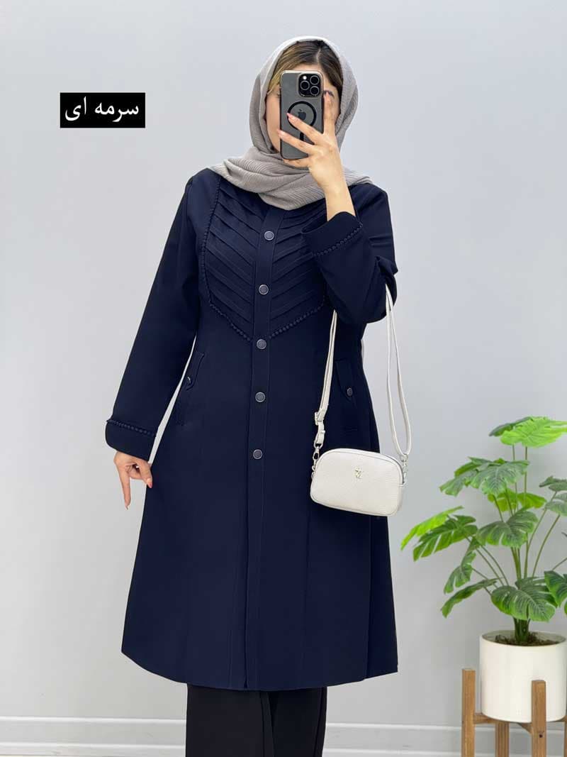 مانتو بلند تنسل ثنا کد452554 — تصویر ۵
