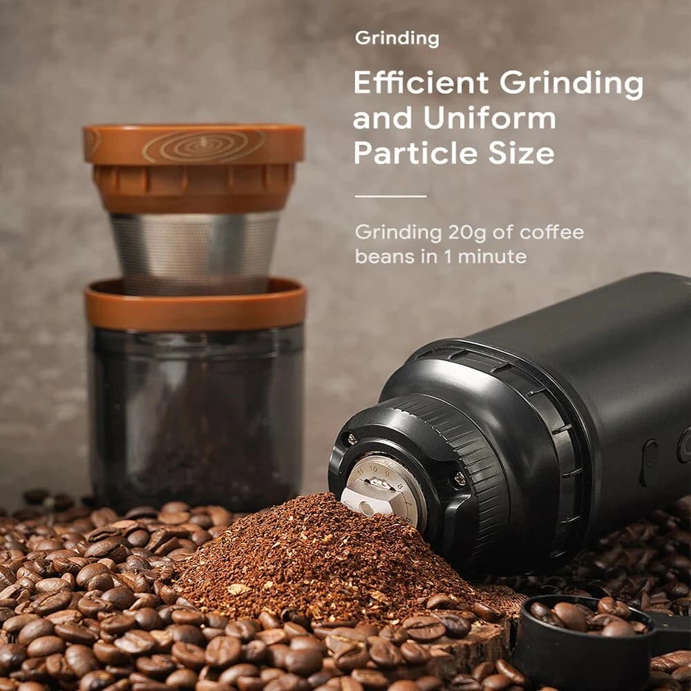 قهوه ساز ایکافیلاس مدل iCafilas Travel Solo Electronic Coffee Grinder Dripper — تصویر ۶