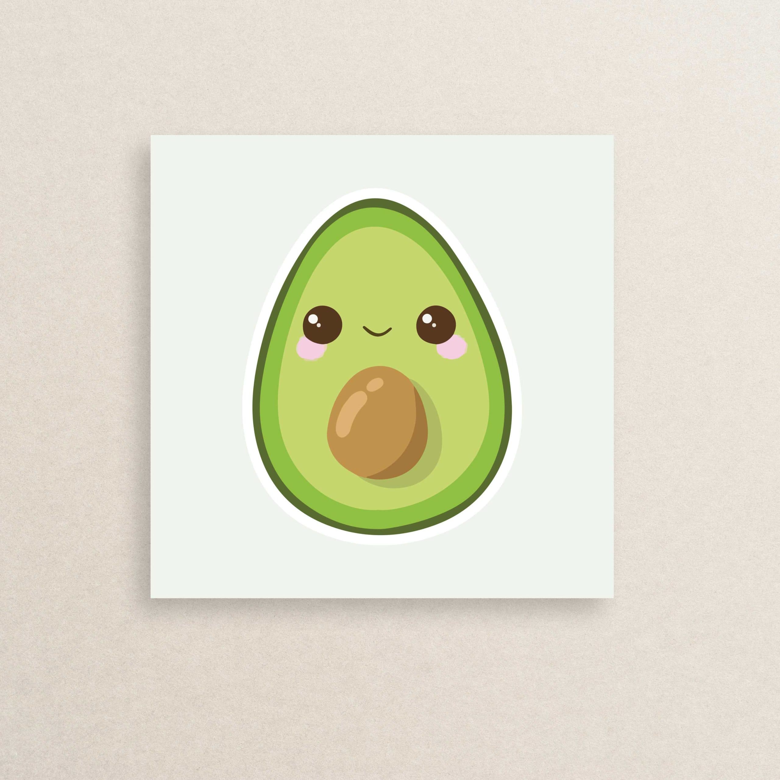 استیکر گوگولی آووکادو 77 | Cute avocado sticker 77