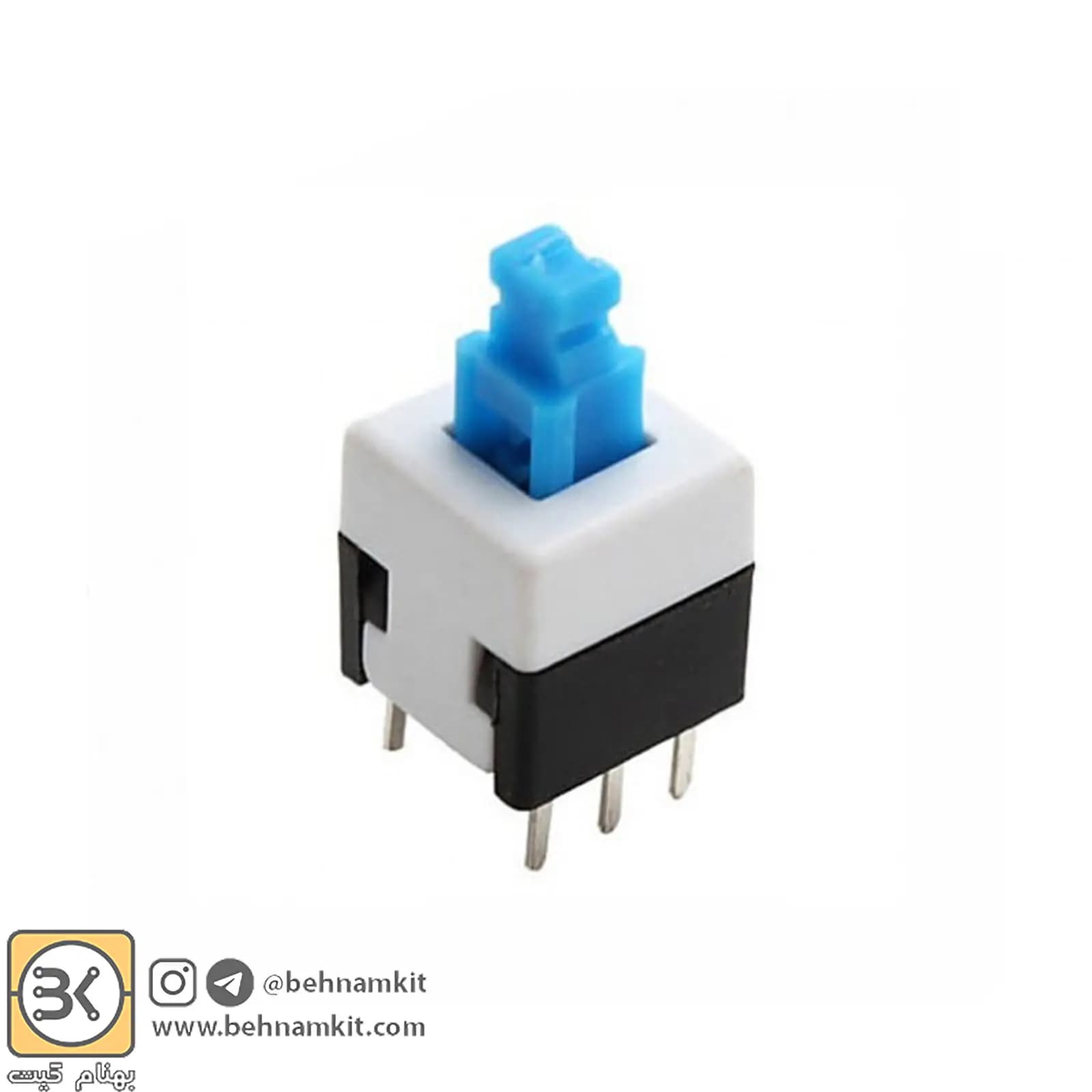 کلید فشاری 6 پایه ایستاده (s: 6 pin 8×8 mm)