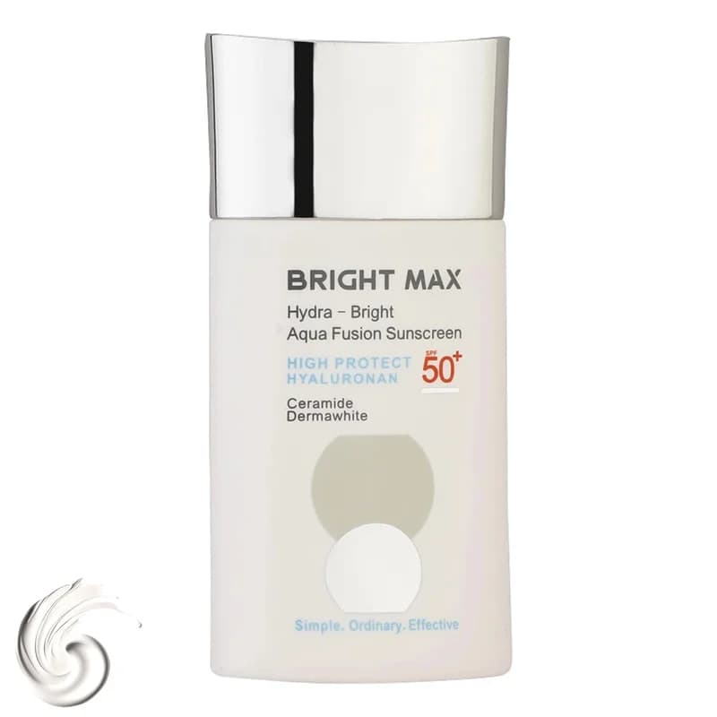 فلوئید ضدآفتاب بیرنگ برایت مکس SPF50 مدل هیدرابرایت مناسب انواع پوست، حجم 50 میلیلیتر — تصویر ۱۰