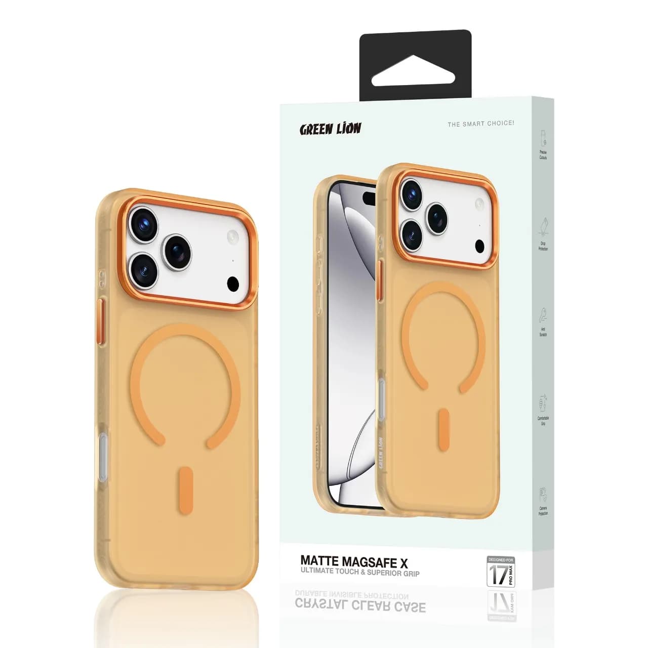 کاور مات iPhone 17 Pro Max مدل Matte MagSafe X گرین لاین — تصویر ۳