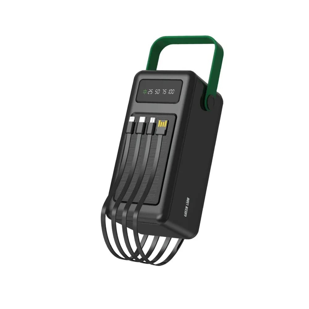 پاوربانک خورشیدی گرین لاین مدل Solar Max (ظرفیت 80000mAh و ۴ پورت خروجی)
