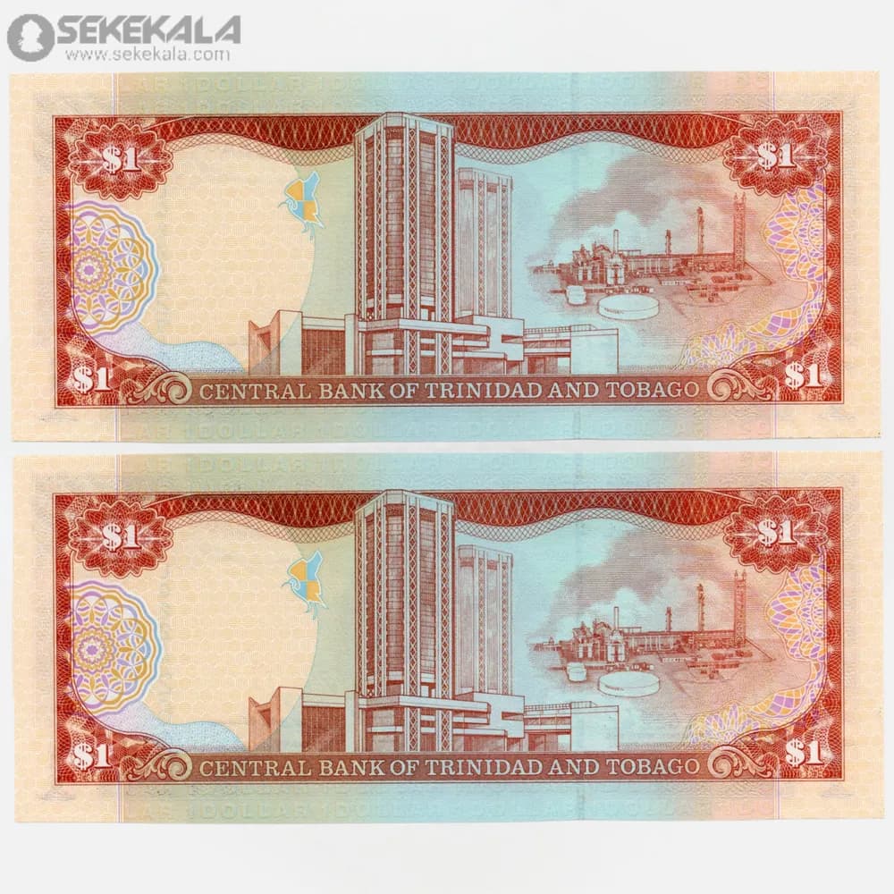 جفت اسکناس 1 دلار ترینیداد و توباگو 2006 (UNC) — تصویر ۲