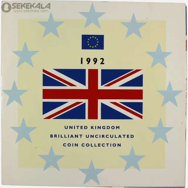 پک سکه های پروف انگلیس 1992 ROYAL MINT (به همراه یک 50 پنس یادبودی اضافه )(UNC) — تصویر ۲