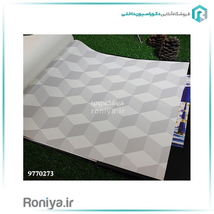 کاغذ دیواری طرح مکعبCode-9770271-272-273-274 — تصویر ۳