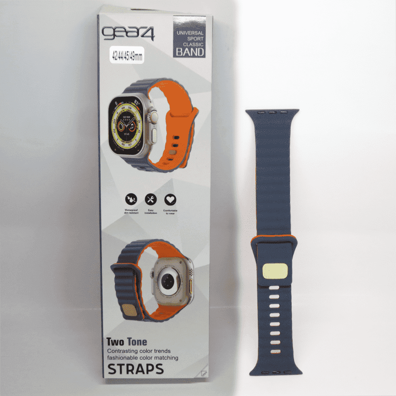 بند سیلیکونی دورنگ اپل واچ Gear4 strap|سایز42تا49 — تصویر ۷