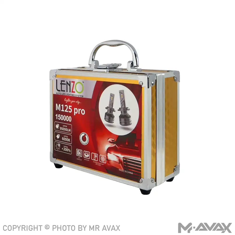 هدلایت لنزو مدل M125 PRO پایه 6000K H7 (دو عددی) — تصویر ۳