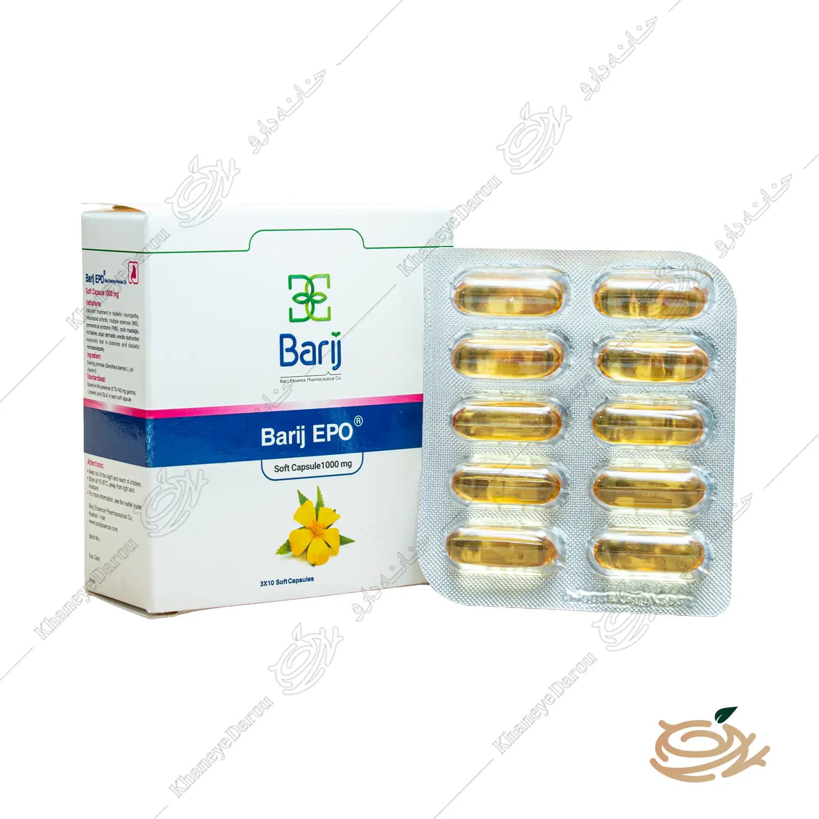 کپسول روغن گل مغربی ای پی او باریج — تصویر ۲