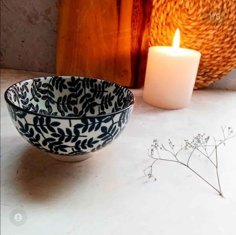 کاسه طرحدار رنگی