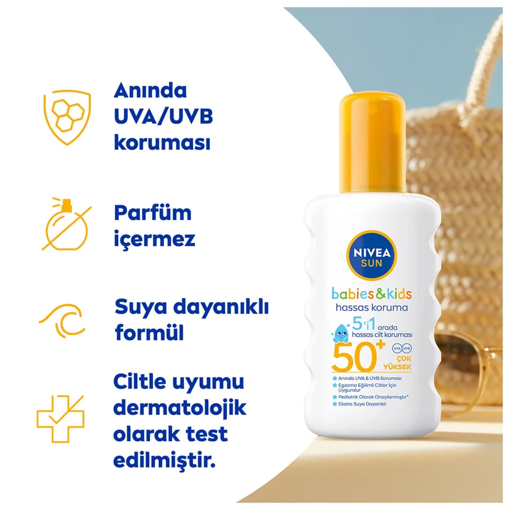 اسپری ضد آفتاب کودک نیوآ سان SPF50 — تصویر ۳