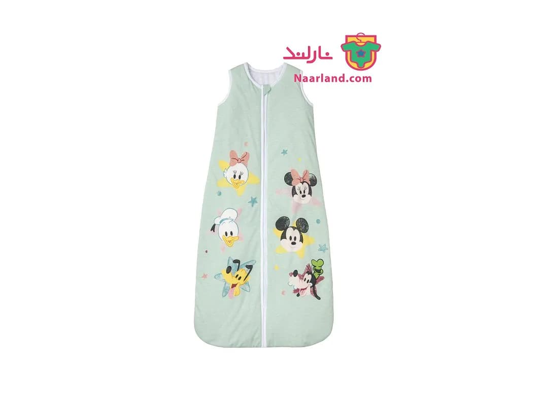 کیسه خواب بچه گانه Disney سبز پاستلی طرح میکی موس