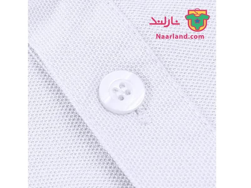 پولوشرت نخی دخترانه برند Smart Start آلمان سفید ساده — تصویر ۳