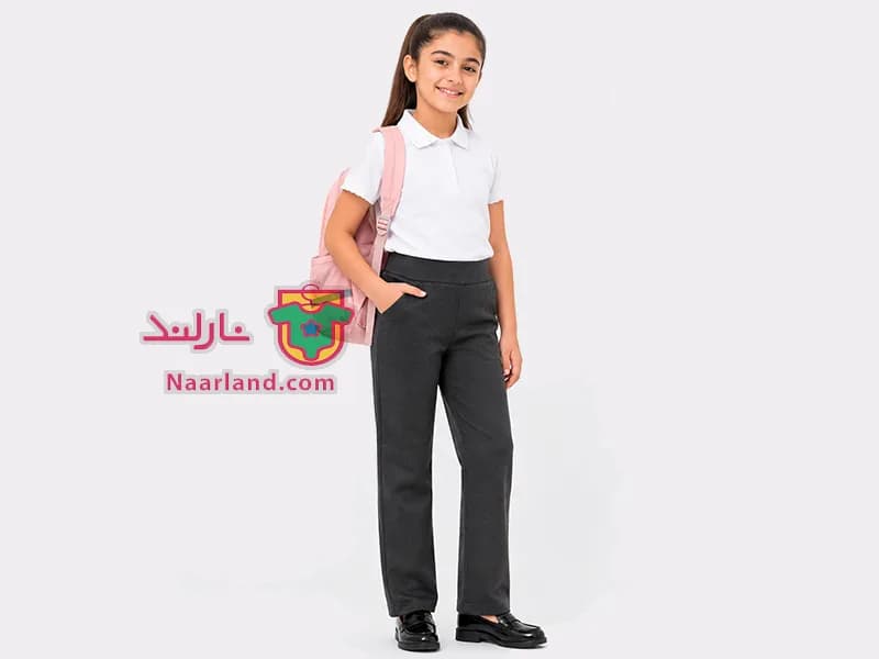 پولوشرت نخی دخترانه برند Smart Start آلمان سفید ساده — تصویر ۶