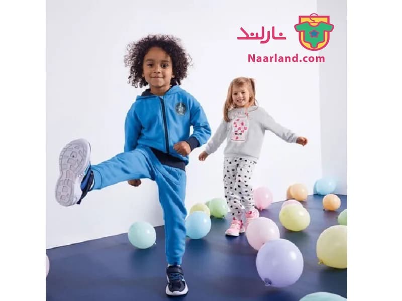 شلوار اسلش دورس دخترانه لوپیلو خاکستری طرح قلبی — تصویر ۲