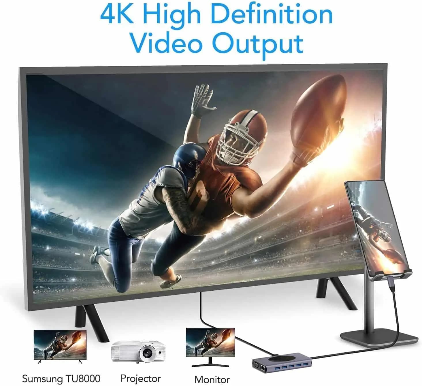 هاب 14 پورت 75 وات وایرلس WJOY USB C Hub Laptop Docking Station — تصویر ۳