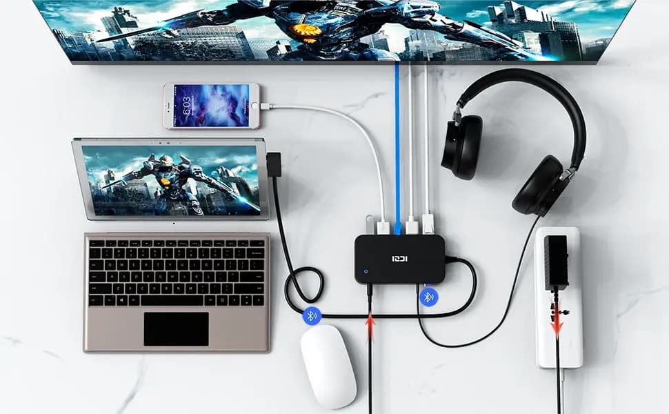 داک USB به USB 3.0/Lan/HDMI/Display Port – آی سی زد آی مدل ICZI IZEC-A09 — تصویر ۶