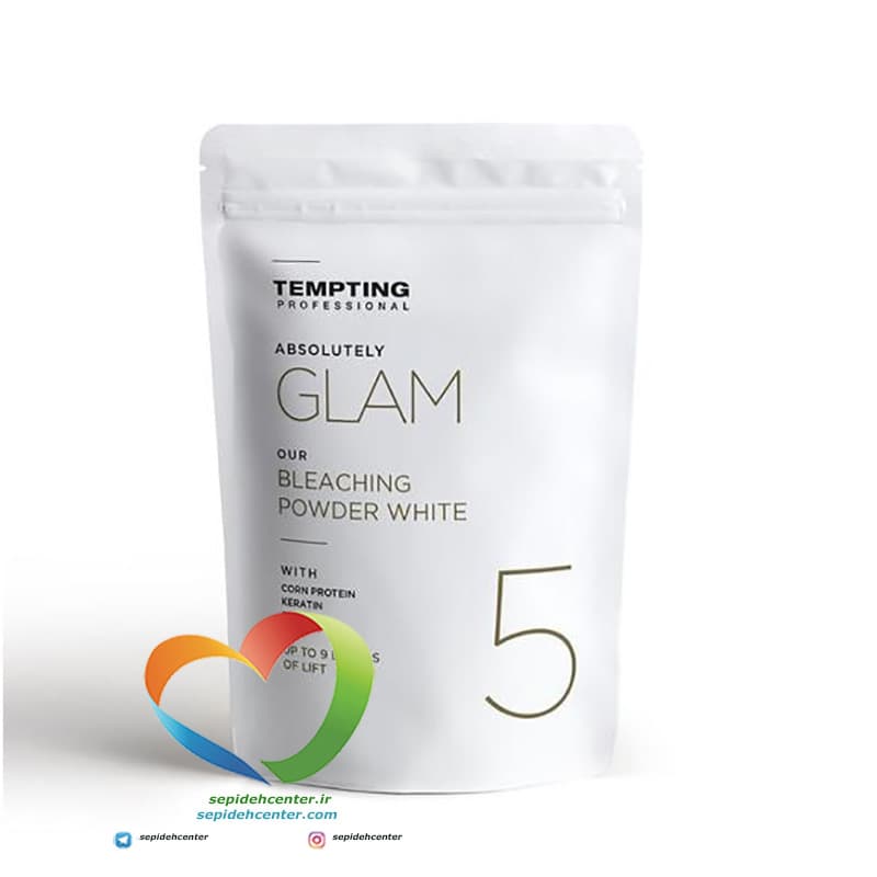 پودر دکلره سفید گلام تمپتینگ مدل Glam حجم 1000 گرمی