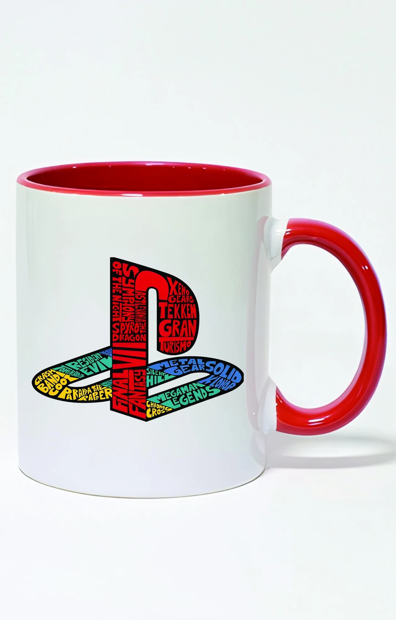 ماگ دسته و داخل رنگی طرح پلی استیشن play station کد 3466