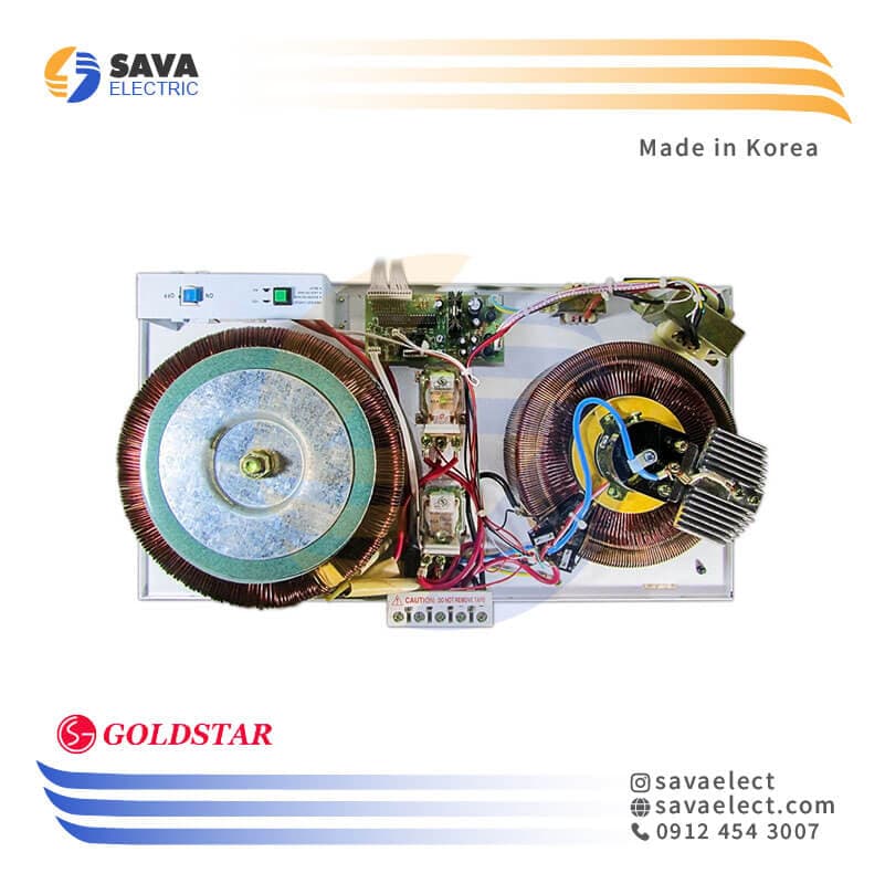 استابلایزر تک فاز سروو موتوری 10KVA دیواری LG-1P-10K-W گلداستار کره — تصویر ۴