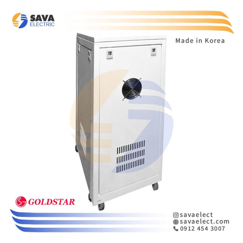 استابلایزر تک فاز سروو موتوری 30KVA عمودی LG-1P-30K-V گلداستار کره — تصویر ۵