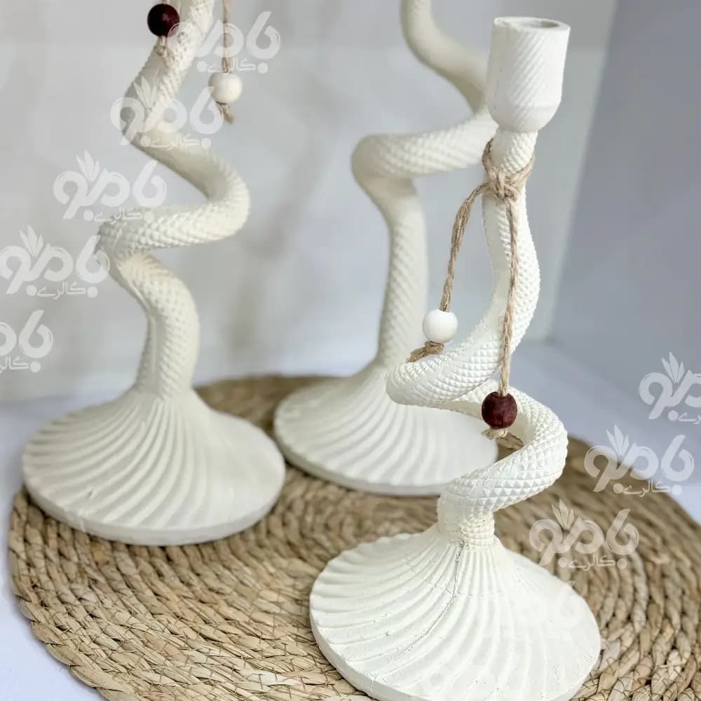 جا شمعی رزین 3 تکه پیچی — تصویر ۳