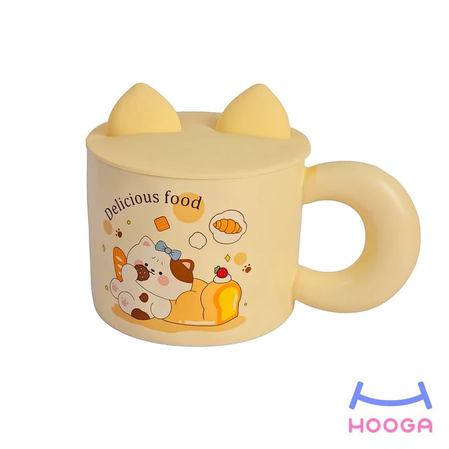 ماگ طرح گربه و شیرینی — تصویر ۲