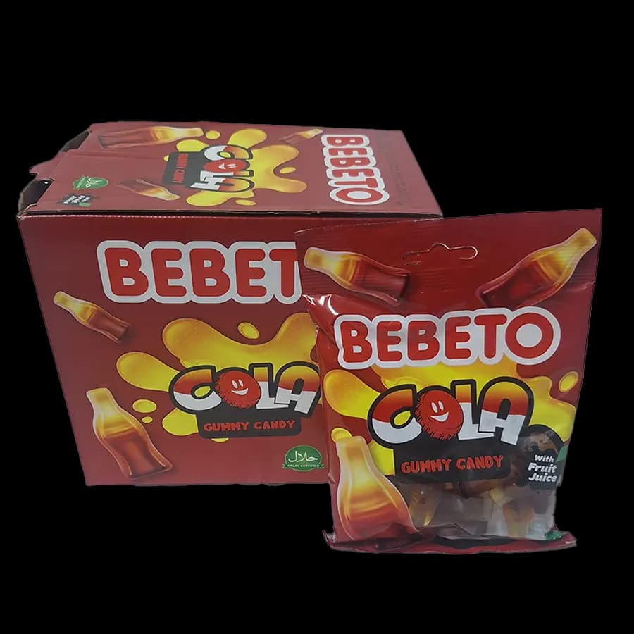 پاستیل ببتو طعم نوشابه ای 80 گرمی (cola) بسته 12 عددی