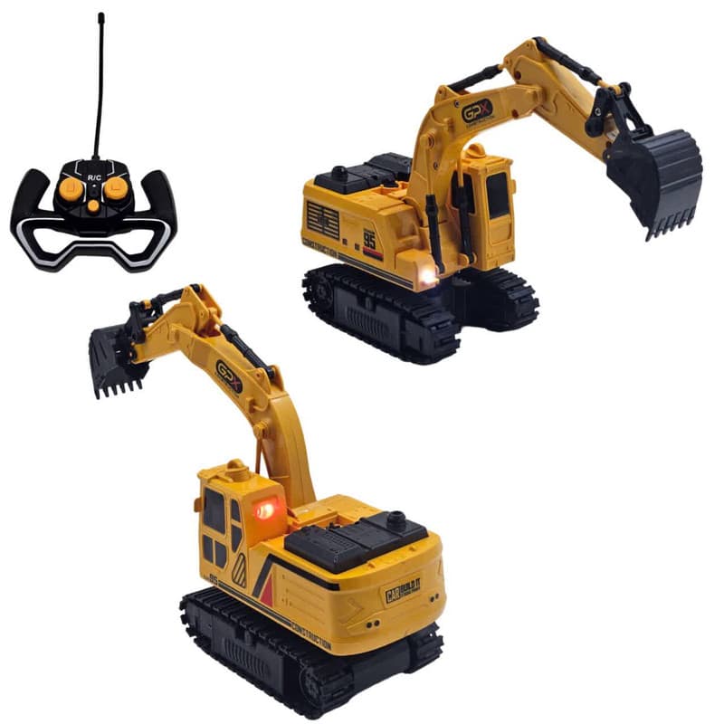 ماشین بازی کنترلی ناب سل مدل بیل مکانیکی دودزا شارژی چراغدار SPRAY BUILDER CONSTRUCTION — تصویر ۷