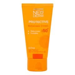 کرم ضد آفتاب بدون رنگ نئودرم SPF 50 مدل PROTECTIVE مناسب پوستهای چرب و مختلط حجم 50 میلیلیتر