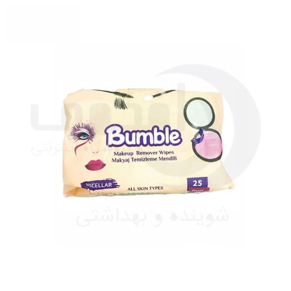 دستمال مرطوب آرایشی بامبل بسته 25 عددی