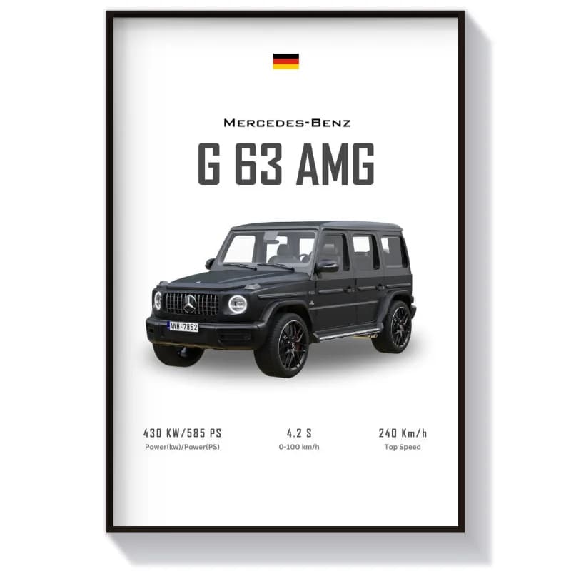 تابلو دکوراتیو ماشین طرح بنز G63 AMG